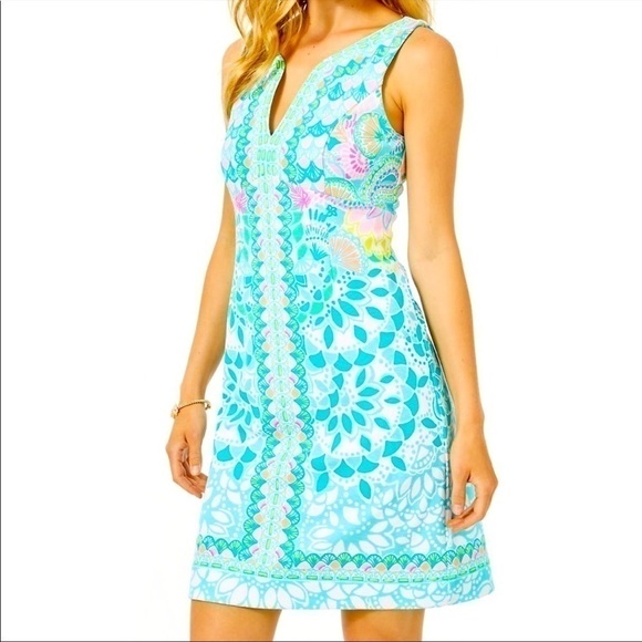Lilly Pulitzer Sigrid Shift Dress Multi Caribbean Citrus Engineered Size 0 NWT - Picture 2 of 12